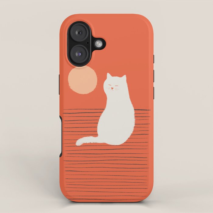 Abstraction minimal cat 31 relax day iPhone Case Gallery Image 1