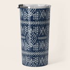 vintage moroccan - dark blue Travel Mug Gallery Image 3