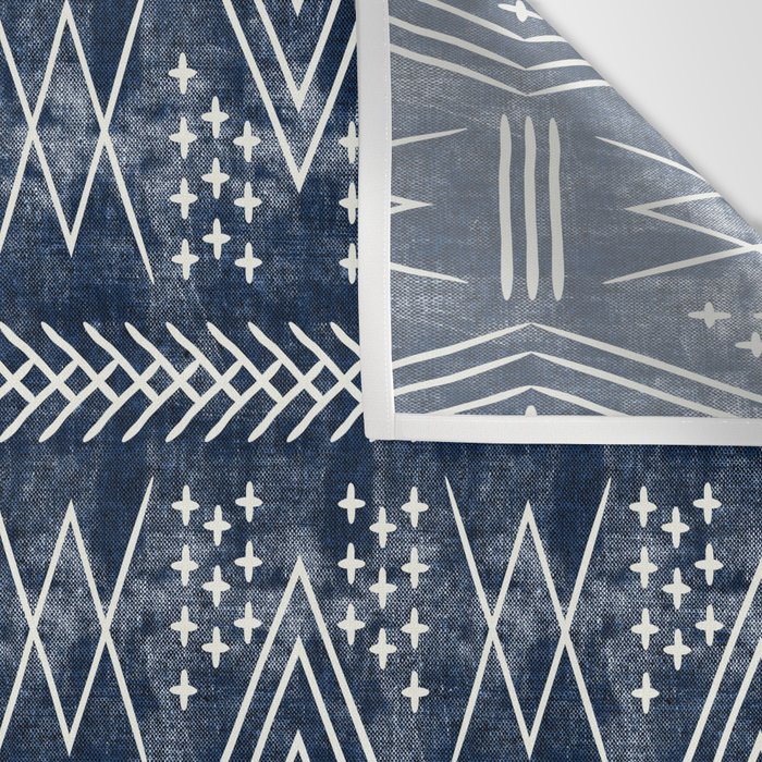 vintage moroccan - dark blue Wall Tapestry Gallery Image 3