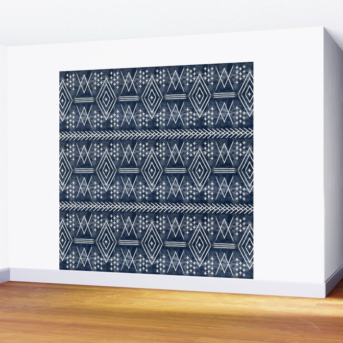 vintage moroccan - dark blue Wall Mural Gallery Image 2