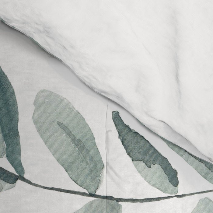 Botanical Eucalyptus Leaves Pattern Comforter Gallery Image 4