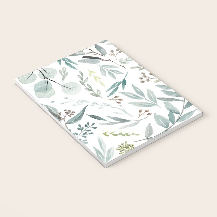 Botanical Eucalyptus Leaves Pattern Notebook Gallery Image 3