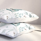 Botanical Eucalyptus Leaves Pattern Pillow Sham Gallery Image 3