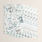 Botanical Eucalyptus Leaves Pattern Wrapping Paper Gallery Image 3