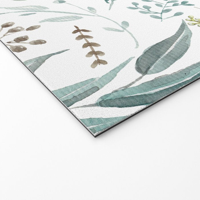 Botanical Eucalyptus Leaves Pattern Welcome Mat Gallery Image 2