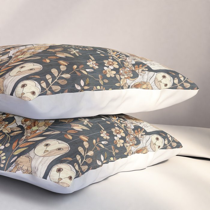 Wooden Wonderland Barn Owl Collage Pillow Sham Gallery Image 3