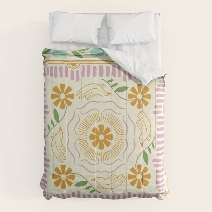 Scandinavian Dove Pattern Comforter Gallery Image 6