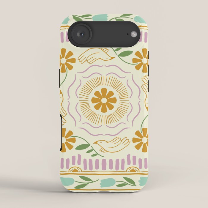 Scandinavian Dove Pattern iPhone Case Gallery Image 2