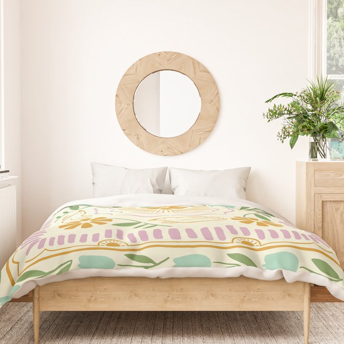 Scandinavian Dove Pattern Duvet Cover Gallery Image 3