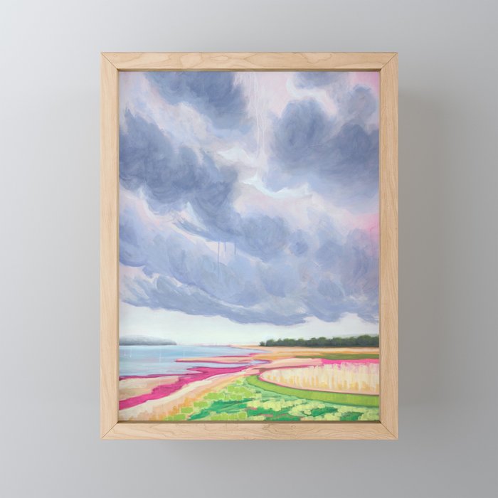 Vertical landscape art with clouds Mini Art Print Gallery Image 1