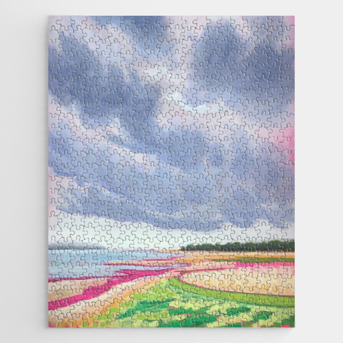 Vertical landscape art with clouds Jigsaw Puzzle Gallery Image 1