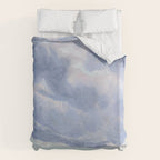Vertical landscape art with clouds Duvet Cover Gallery Image 6