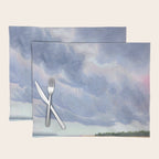 Vertical landscape art with clouds Placemat Gallery Image 1