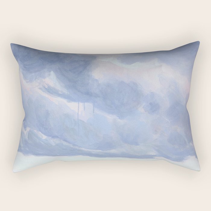 Vertical landscape art with clouds Rectangular Pillow Gallery Image 2