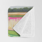 Vertical landscape art with clouds Throw Blanket Gallery Image 3