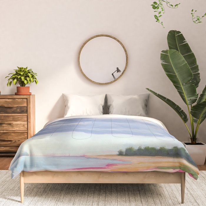 Vertical landscape art with clouds Comforter Gallery Image 3