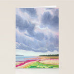 Vertical landscape art with clouds Stationery Card Gallery Image 2