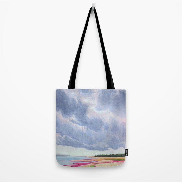 Vertical landscape art with clouds Tote Bag Gallery Image 2