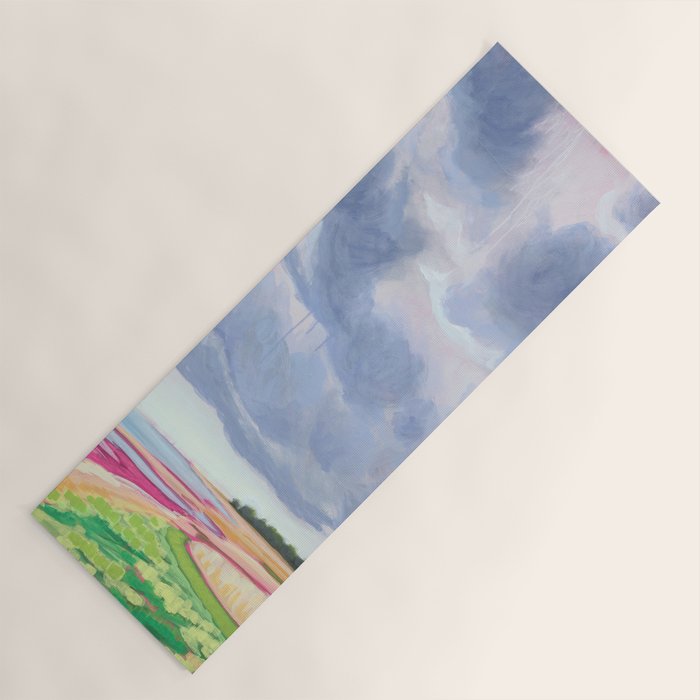 Vertical landscape art with clouds Yoga Mat