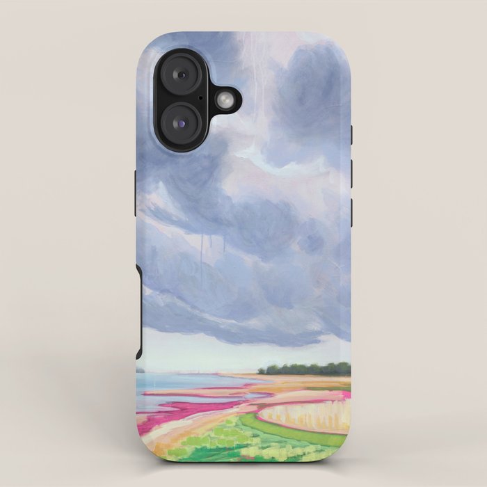 Vertical landscape art with clouds iPhone Case Gallery Image 1