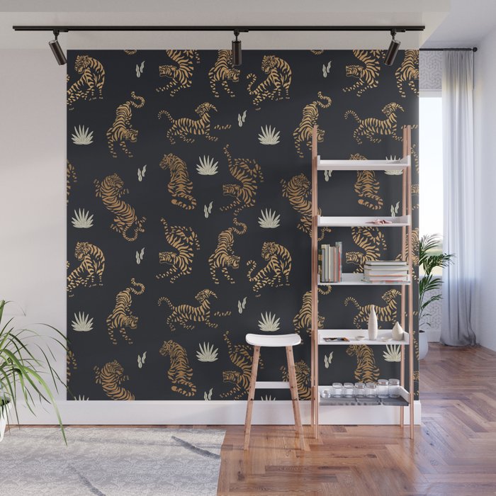 Golden Tigers Wall Mural Gallery Image 1