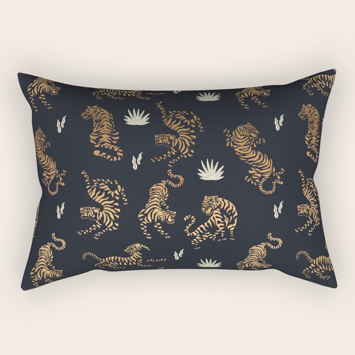 Golden Tigers Rectangular Pillow Gallery Image 2