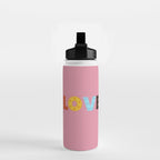 Happy LOVE - typography Water Bottle Gallery Image 2