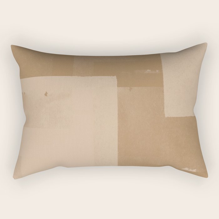 Beige Paper Cut Rectangular Pillow Gallery Image 1