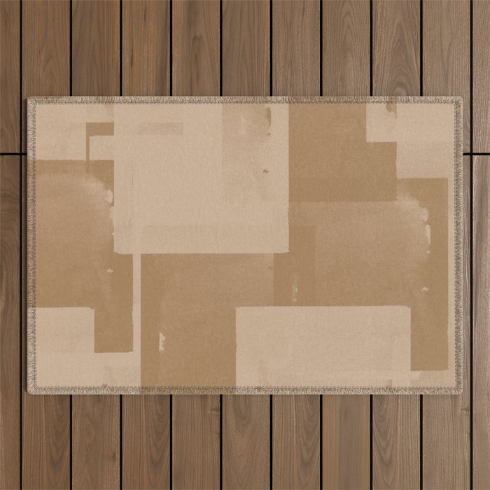 Beige Paper Cut Outdoor Rug Gallery Image 1