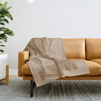 Beige Paper Cut Throw Blanket Gallery Image 1