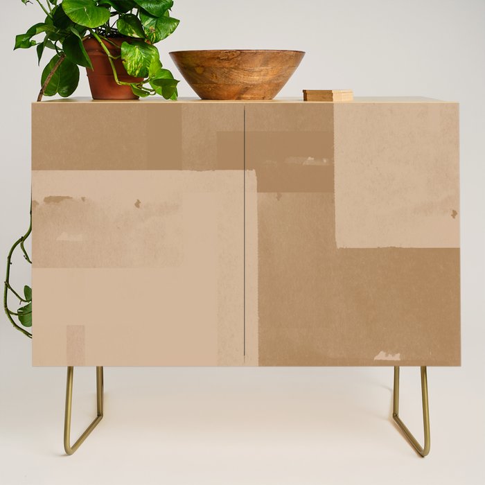 Beige Paper Cut Credenza Gallery Image 1
