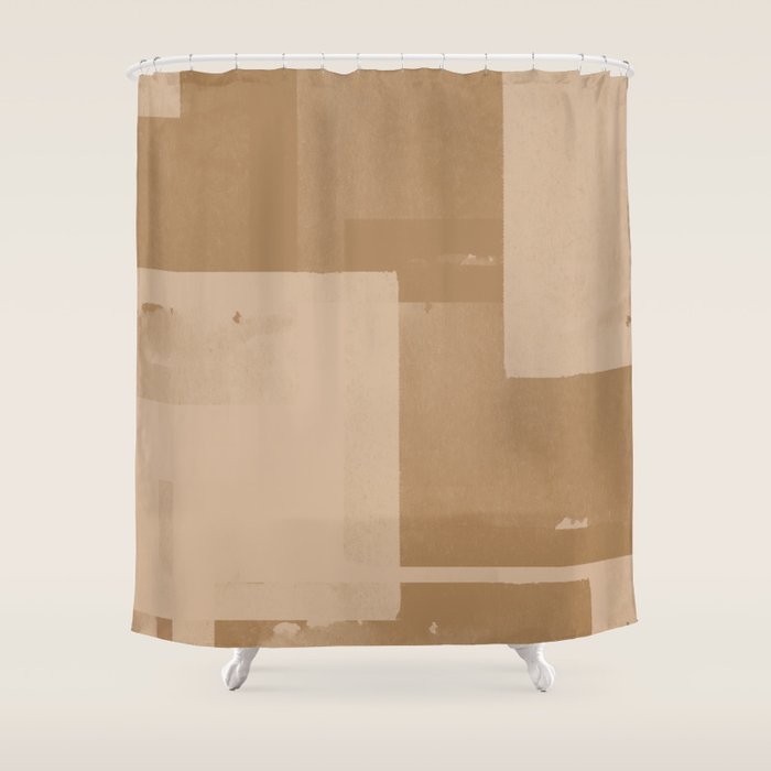 Beige Paper Cut Shower Curtain Gallery Image 1