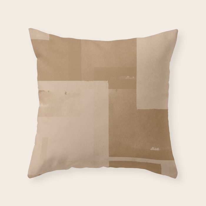 Beige Paper Cut Throw Pillow Gallery Image 6