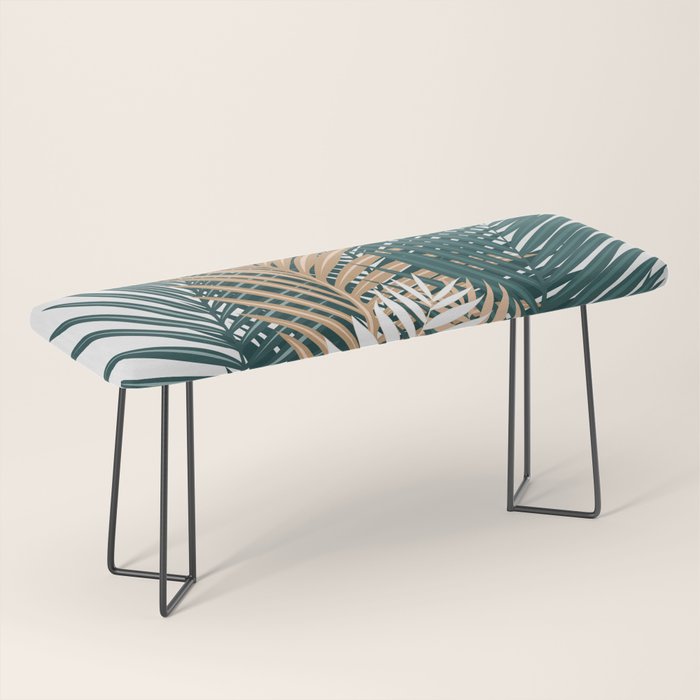 Gold and Green Palm Leaves Bench Gallery Image 1