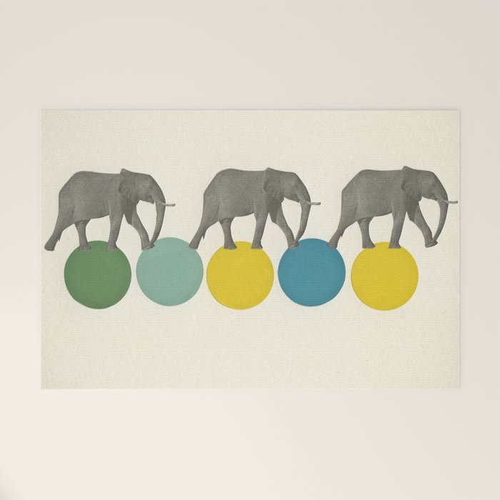Travelling Elephants Welcome Mat Gallery Image 1