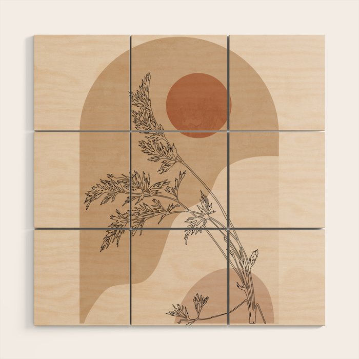Minimal Abstract Art Landscape 15 Wood Wall Art Gallery Image 1