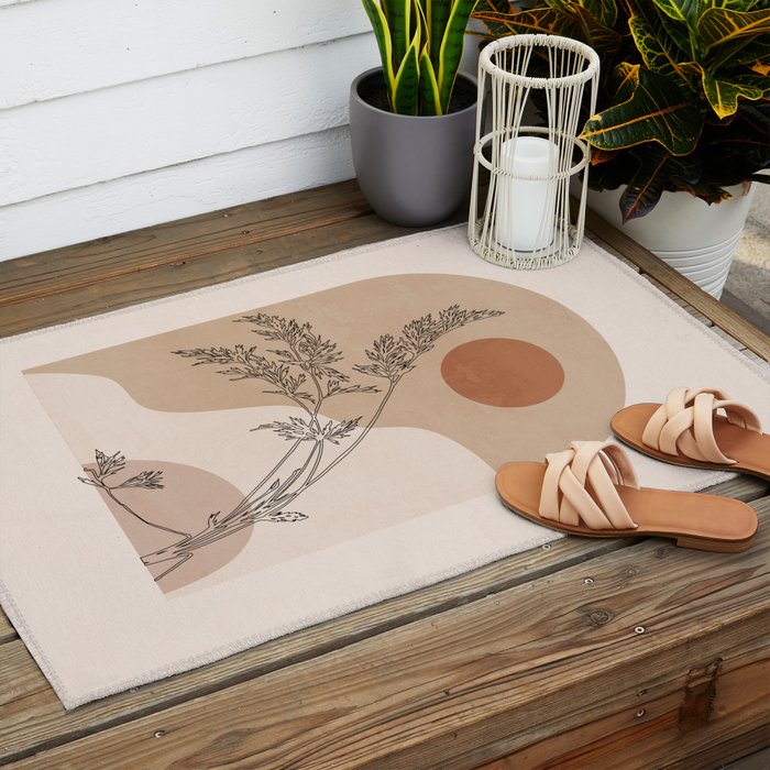 Minimal Abstract Art Landscape 15 Outdoor Rug Gallery Image 2