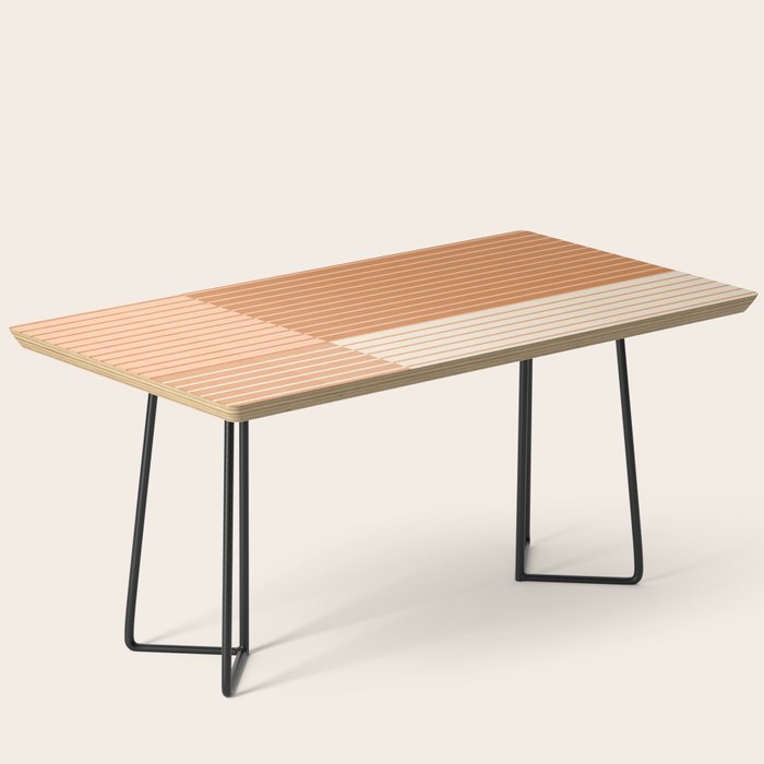 Color Block Line Abstract LXXIII Pantone Peach Fuzz Coffee Table Gallery Image 1