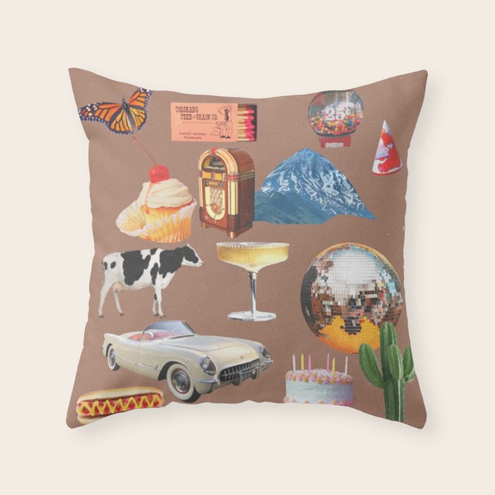 Gentle on My Mind Inspired by PANTONE 17 1230 Mocha Mousse Throw Pillow Gallery Image 6