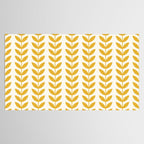 Scandinavian Mid Century Pattern Yellow Tablecloth Gallery Image 2