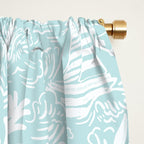 Coastal Daydream hand-drawn ocean collage pattern in mint Window Curtain Gallery Image 2