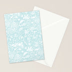 Coastal Daydream hand-drawn ocean collage pattern in mint Stationery Card Gallery Image 2