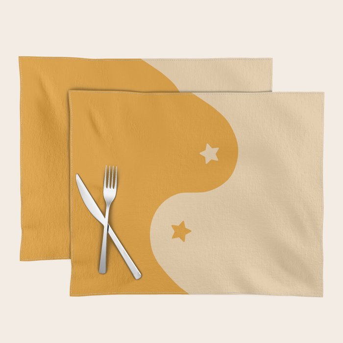 Honey Yin Yang Stars Placemat Gallery Image 1