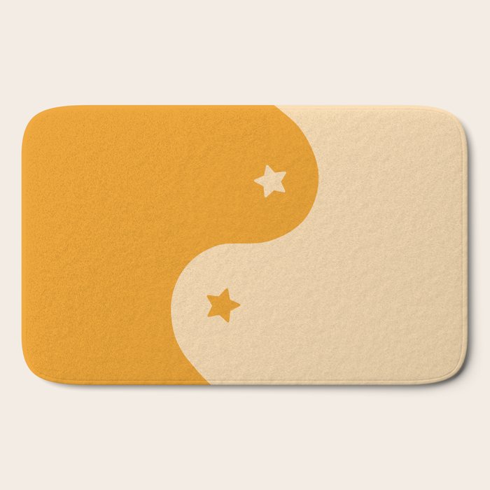 Honey Yin Yang Stars Bath Mat Gallery Image 2