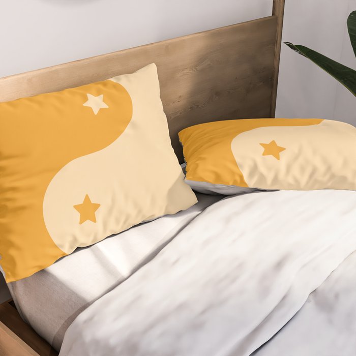 Honey Yin Yang Stars Pillow Sham Gallery Image 2