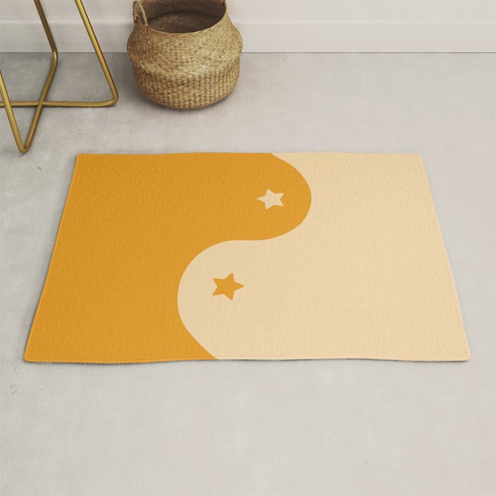 Honey Yin Yang Stars Rug Gallery Image 1