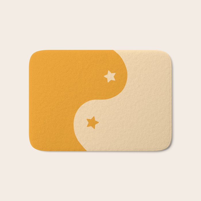 Honey Yin Yang Stars Bath Mat Gallery Image 1