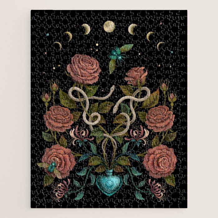 Rose and Honeysuckle Jigsaw Puzzle Gallery Image 1