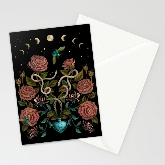 Rose and Honeysuckle Stationery Card Gallery Image 2