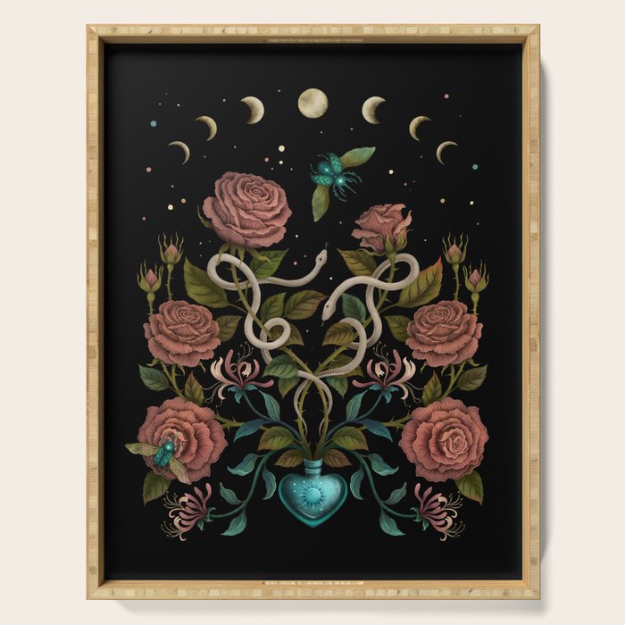 Rose and Honeysuckle Serving Tray Gallery Image 1